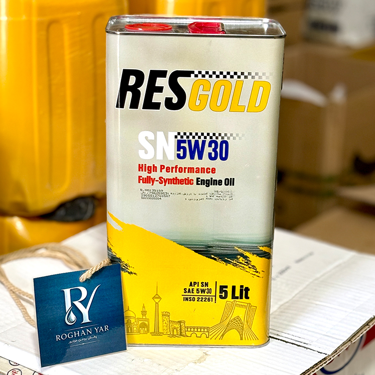 روغن موتور ایرانول رسکو 5W30 SN پنج لیتری