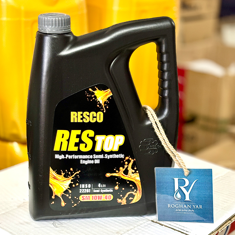 روغن موتور ایرانول رسکو 10W40 حجم ۴ لیتر API SM